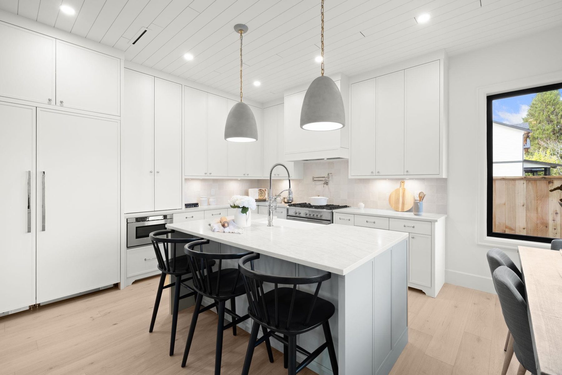 Collage-style shot of a finished kitchen or full renovation