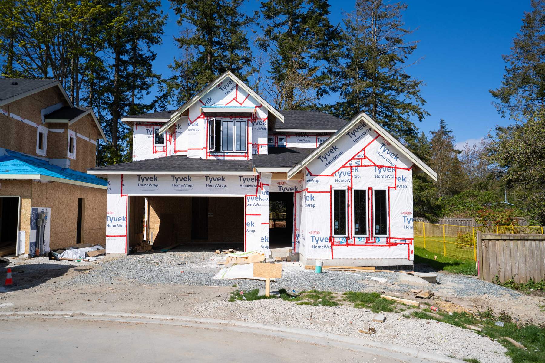 Site shot of the team or trades working together on a residential build