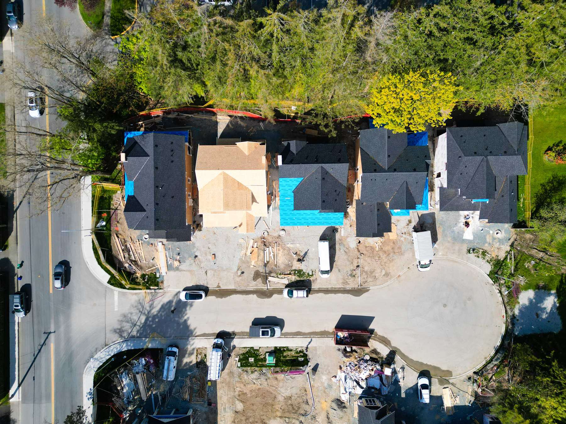 Site shot of the team or trades working together on a residential build